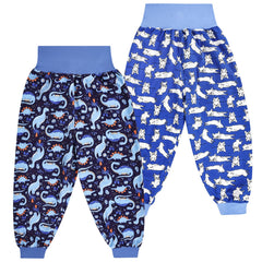 MooMoo Baby leakproof diaper pants nighttime front view showing dry sleep potential