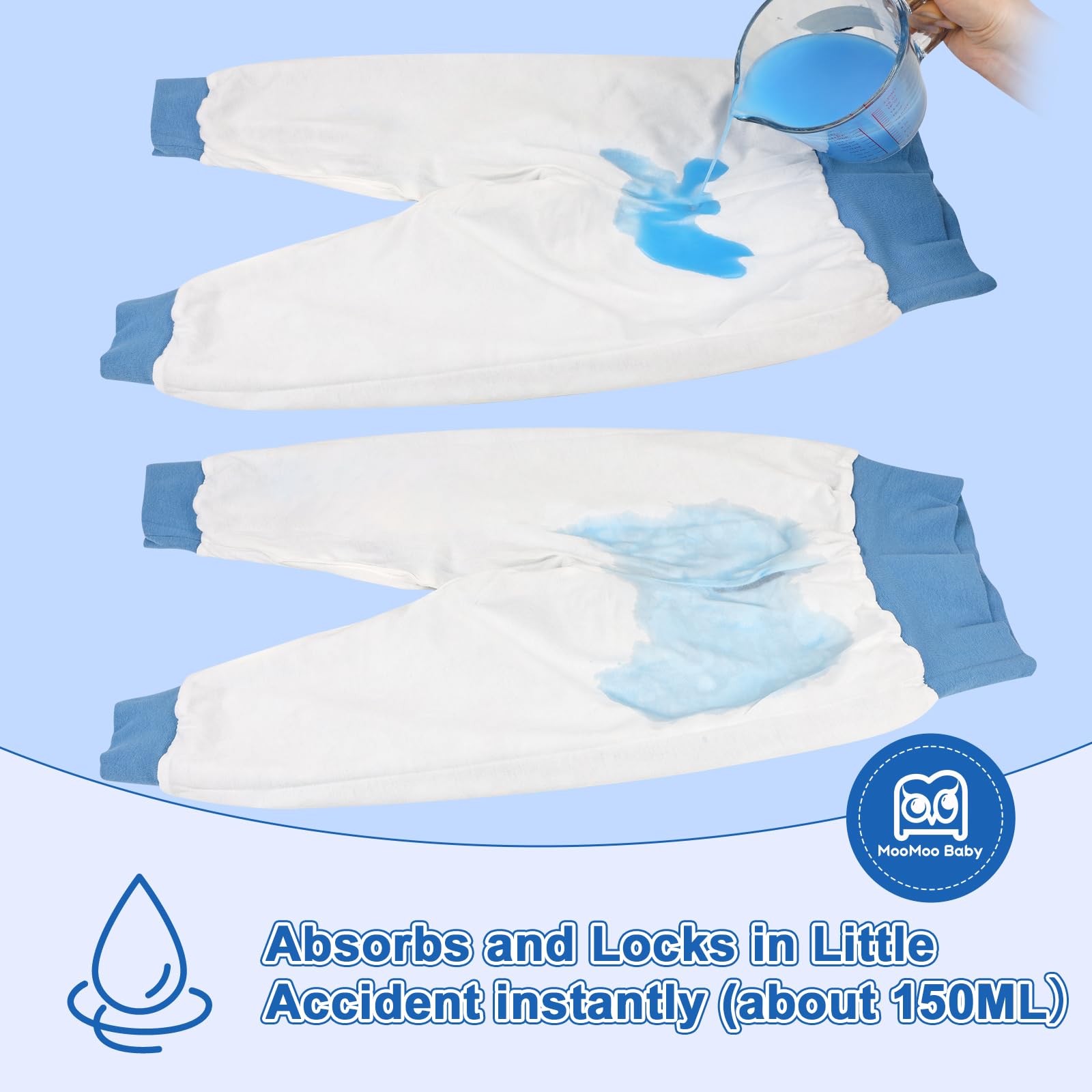 MooMoo Baby potty training pants two-pack view highlighting convenience