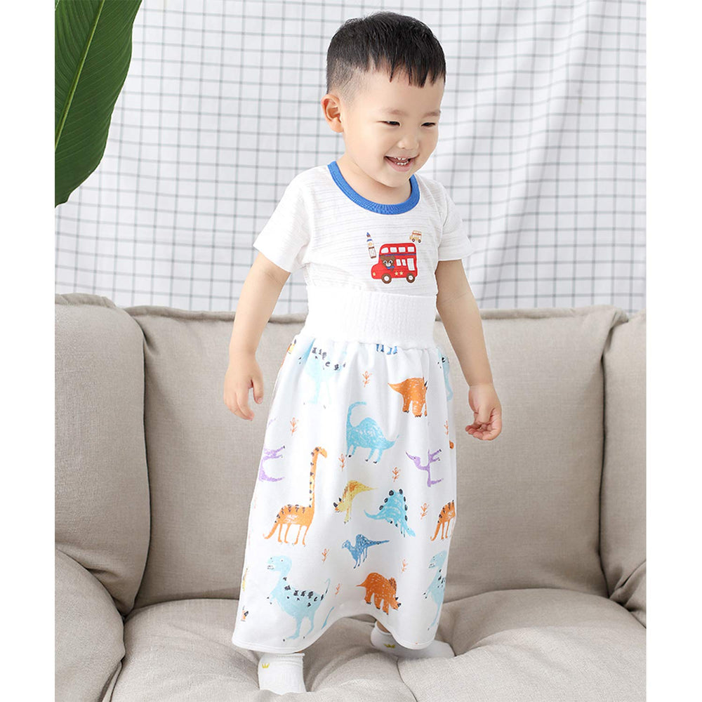 MooMoo Baby snap-secured bottom design prevents diaper skirt from riding up