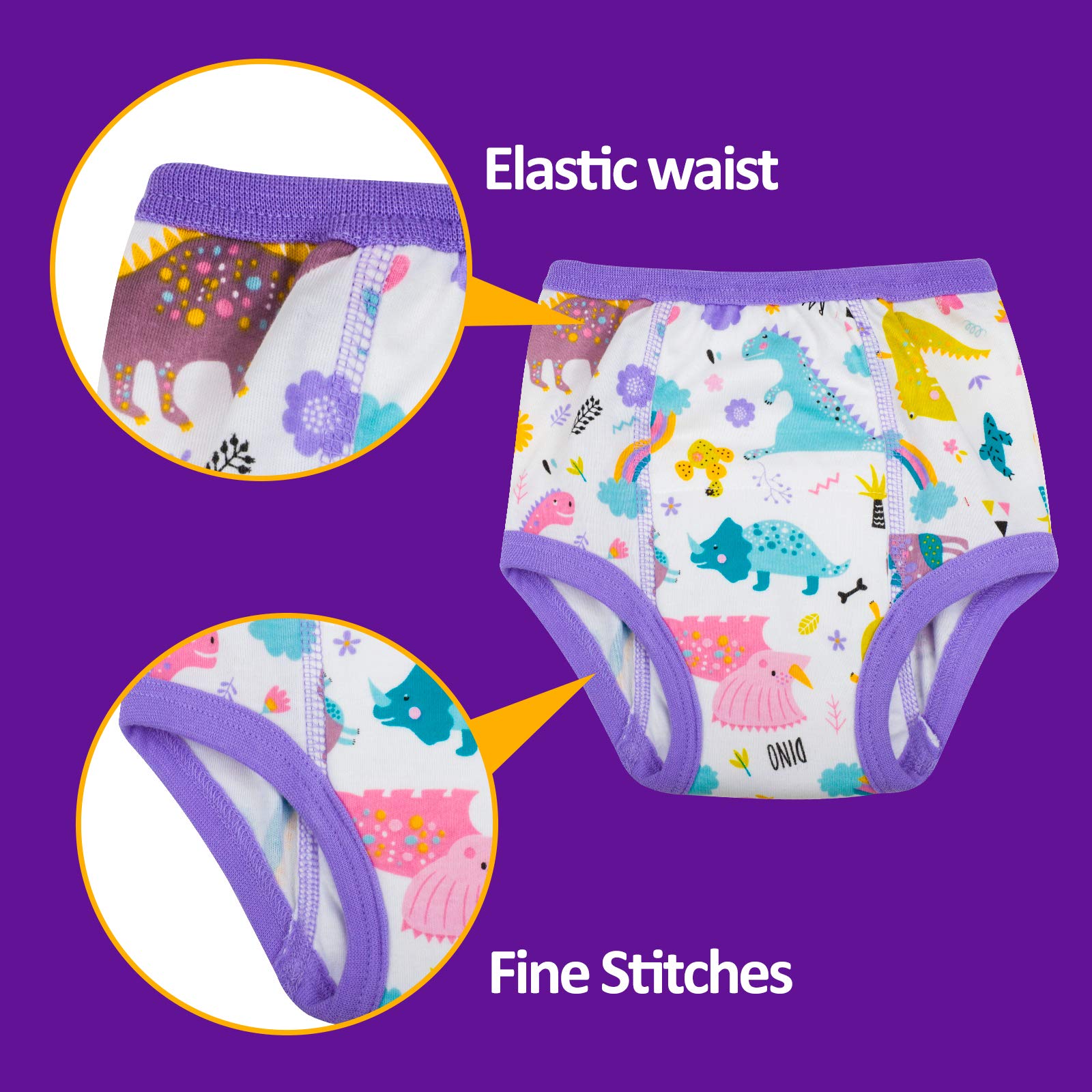 MooMoo Baby training pants cotton inner lining emphasizes soft skin-friendly comfort.