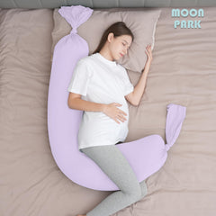 MOON PARK full-body support pillow cushions your back and hips for restful sleep.