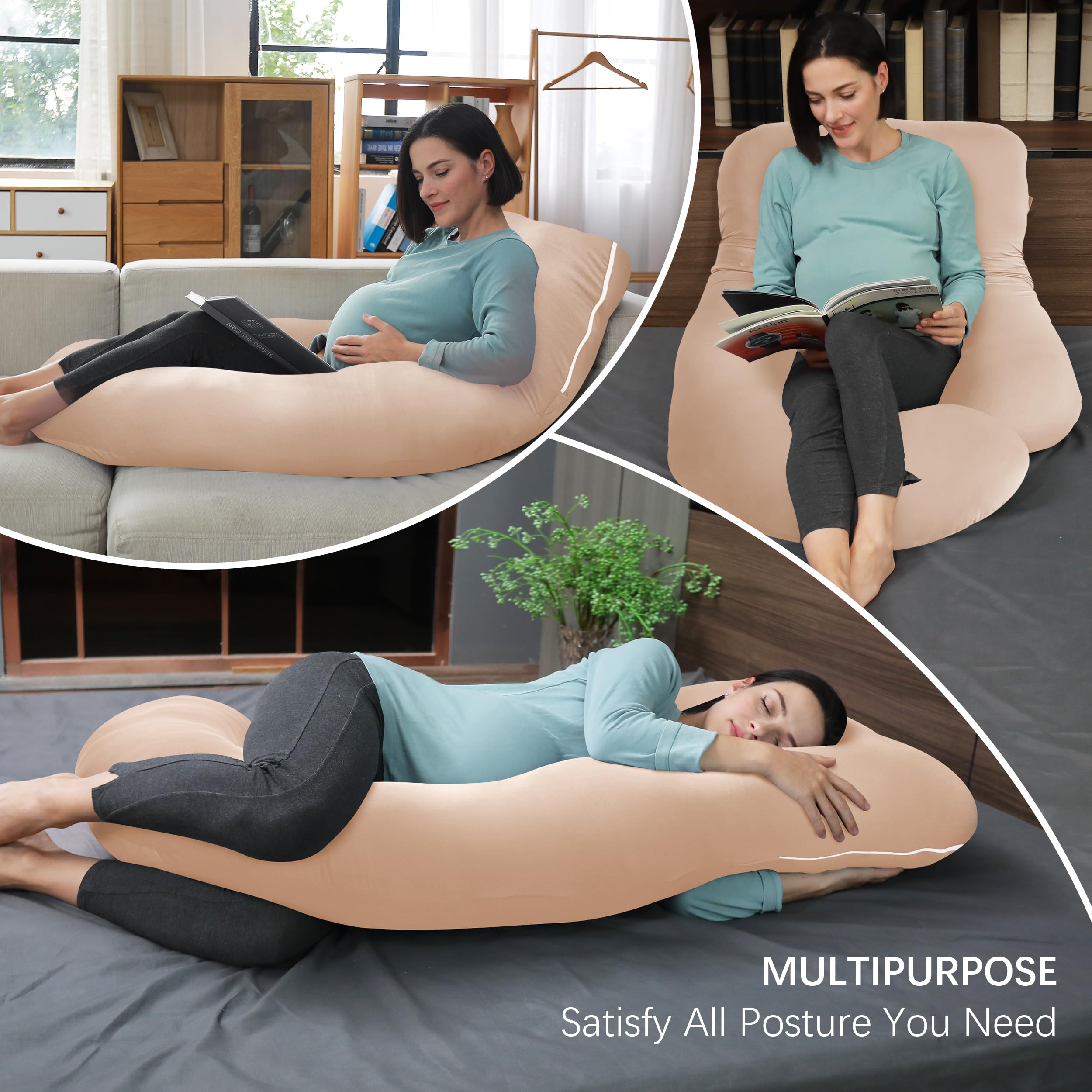 Moon Park promotes multipurpose use for nursing, reading, or watching TV in bed.