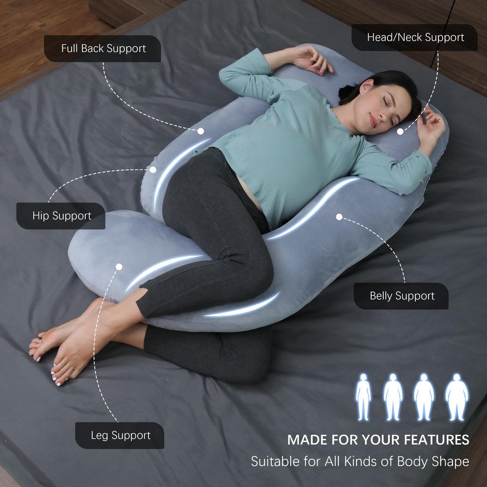 Moon Park pillow offers head and back support to ease night pressure.