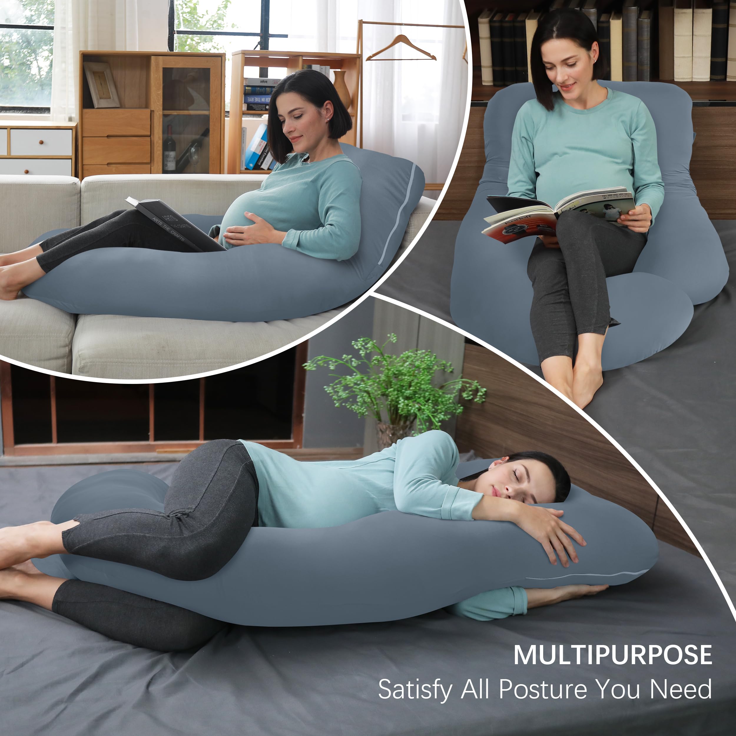 MOON PARK full body pillow supports legs and hips during relaxation