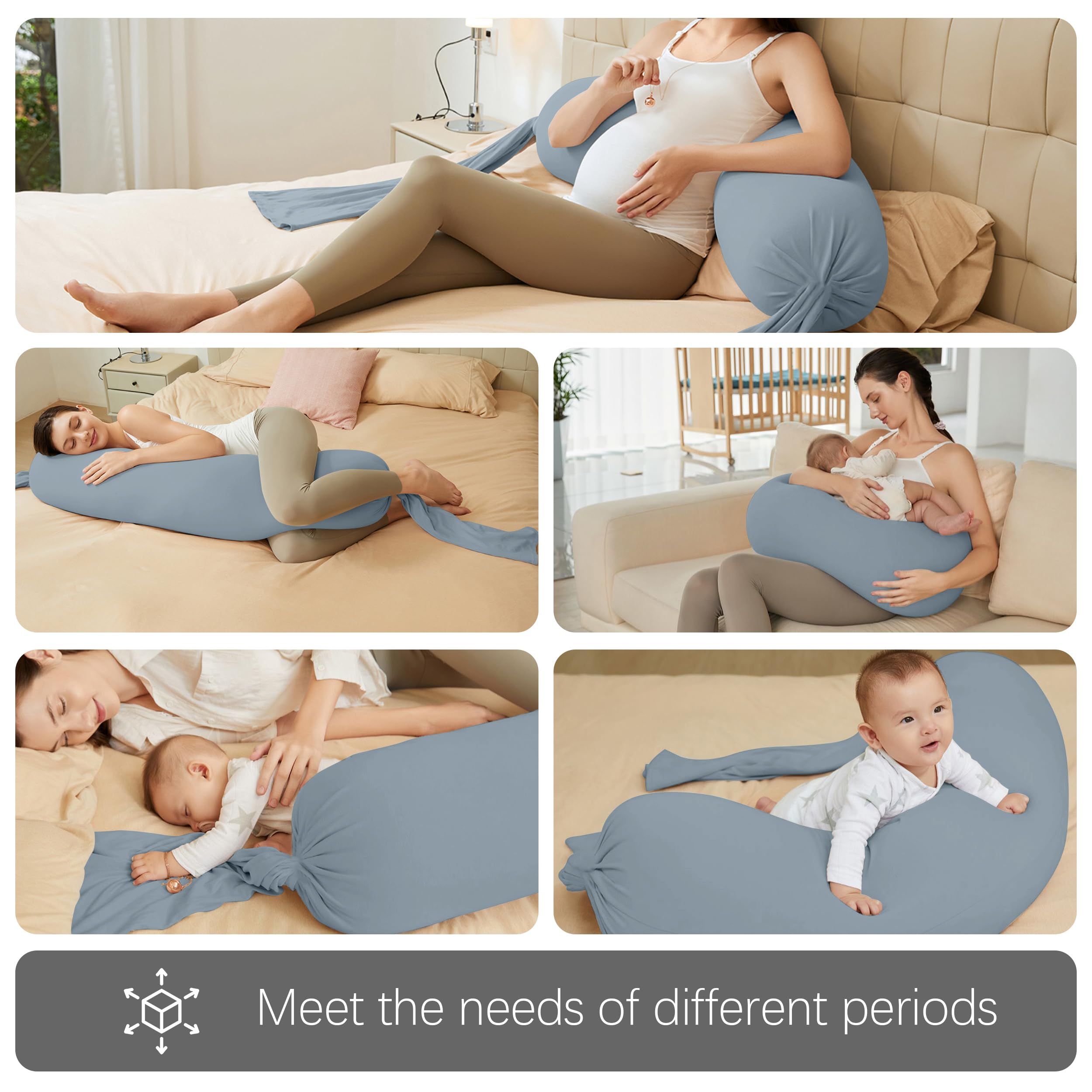 Moon Park pillow with removable cover for easy cleaning and care