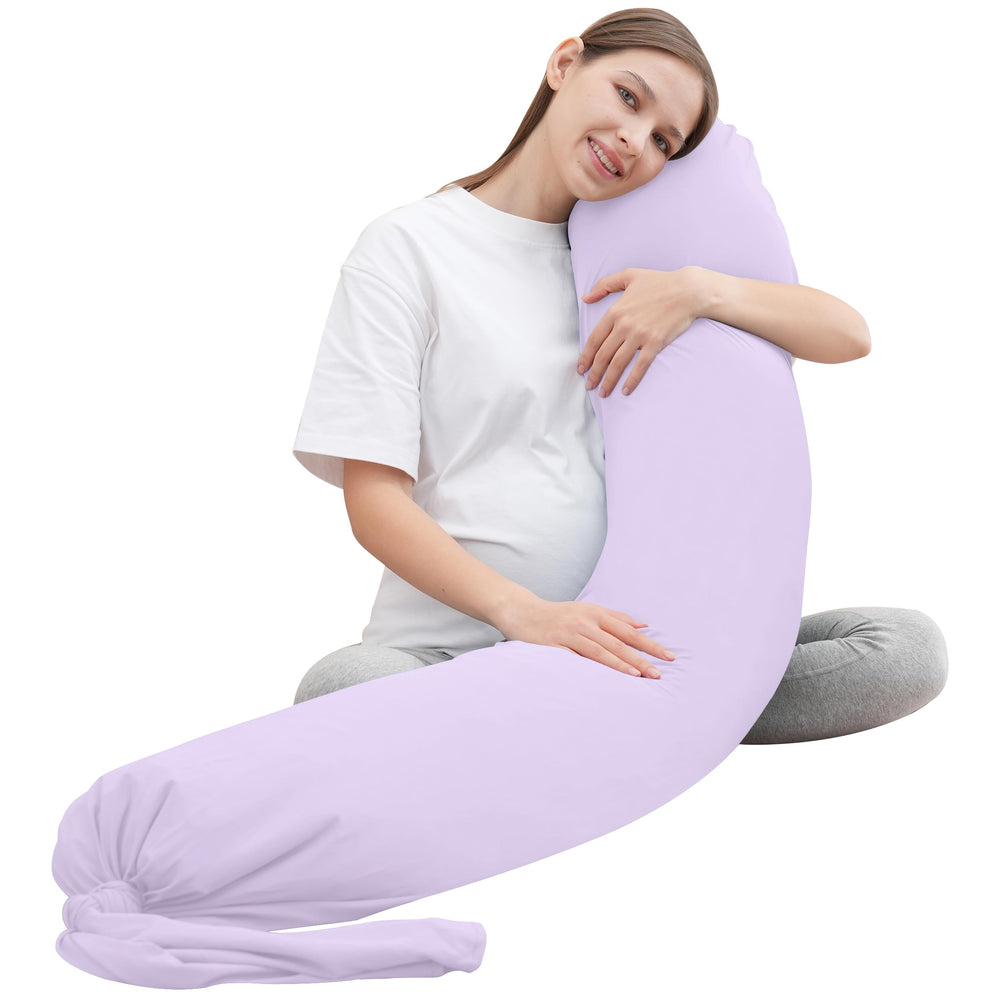 MOON PARK pregnancy pillow with soft-cover for luxurious comfort and full-body support.