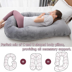 Moon Pine ergonomic-u-shape-design cradles the body to reduce tossing during sleep.