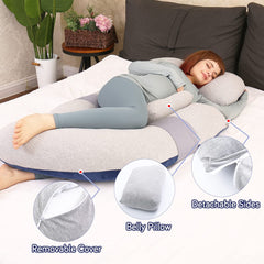 MOON PINE pillow supports breastfeeding and reading in bed.