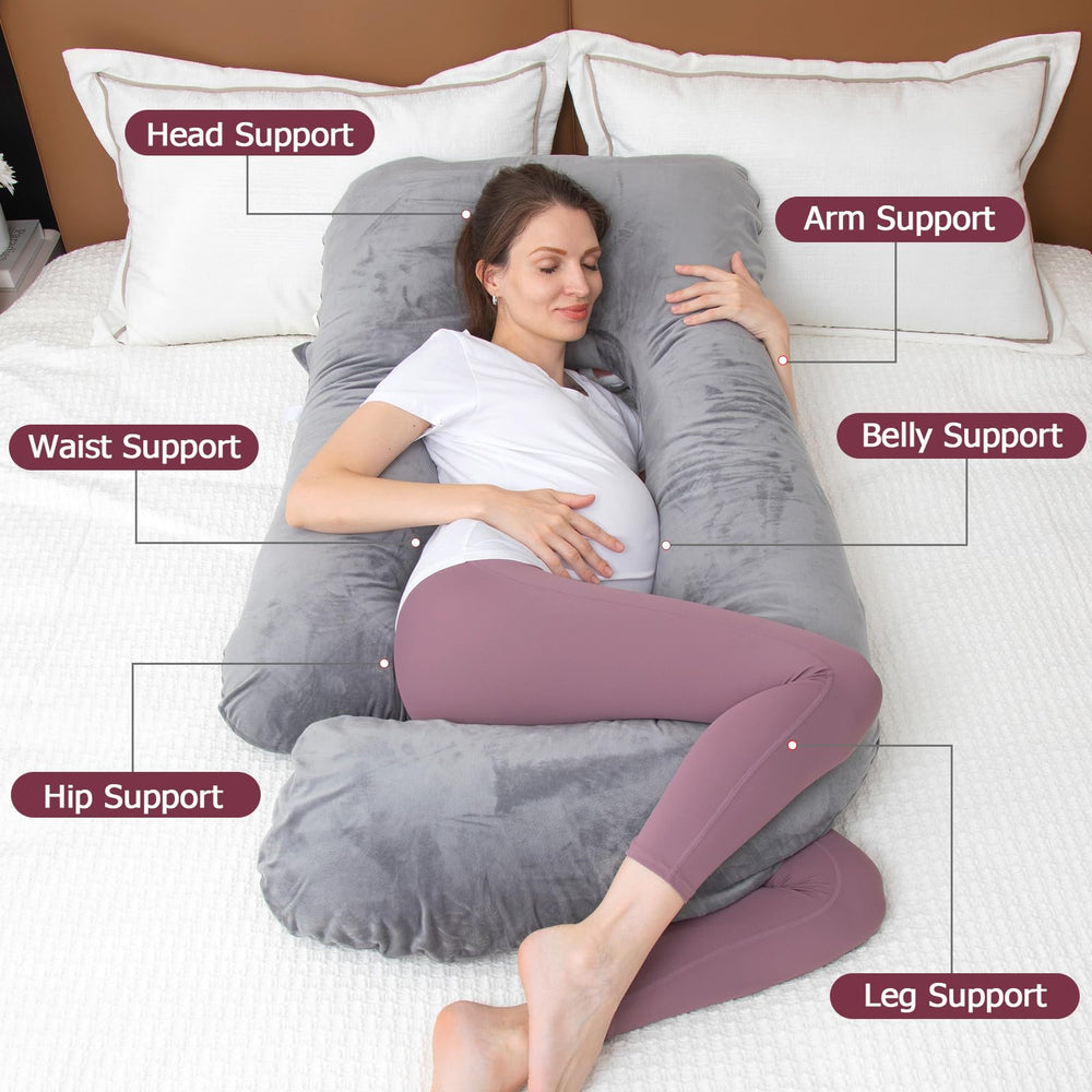 Moon Pine versatile-multi-functional-pillow supports sleeping, reading, nursing, and lounging.