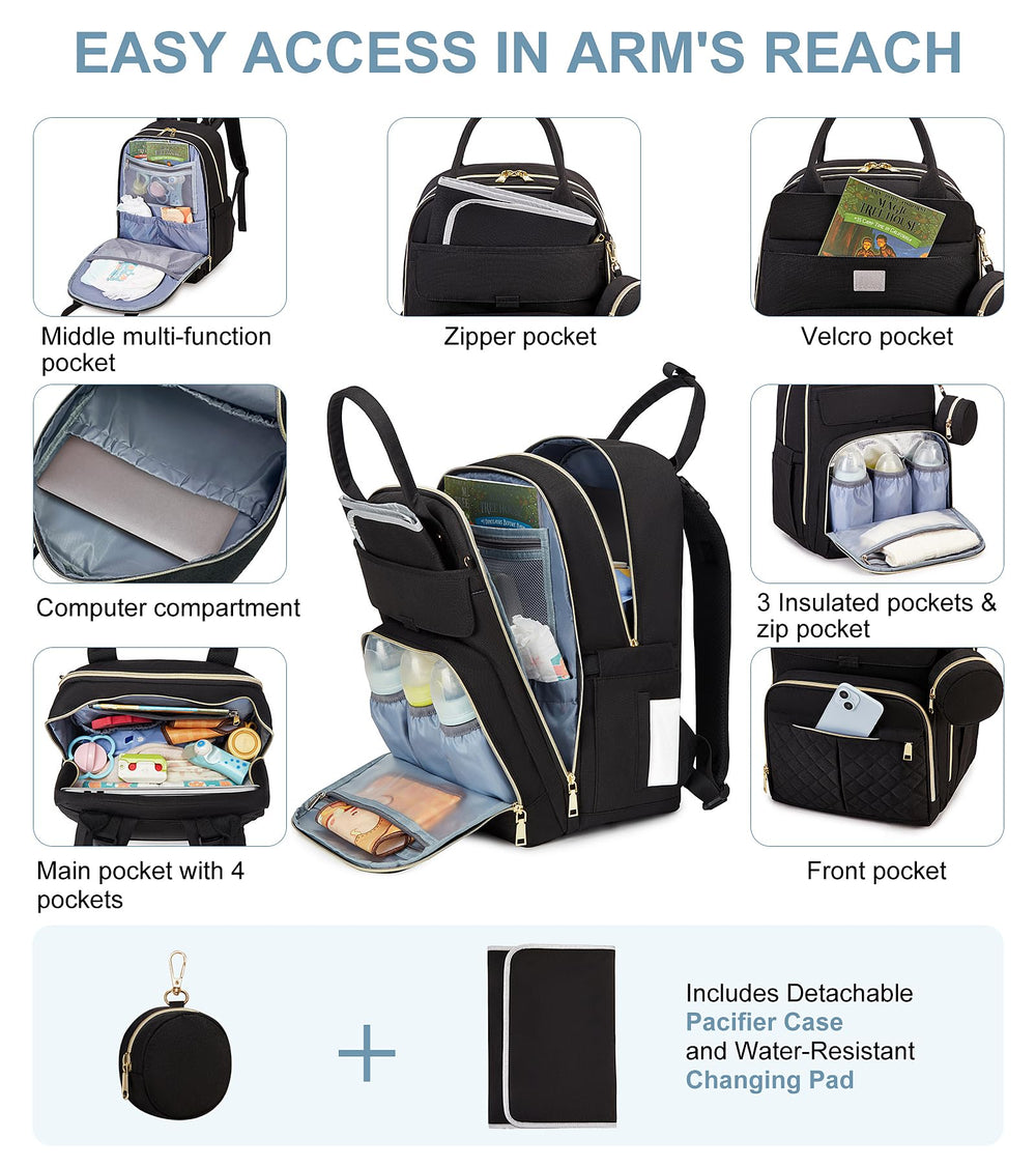 MOONBABY bag is lightweight under three pounds for easy all-day carrying