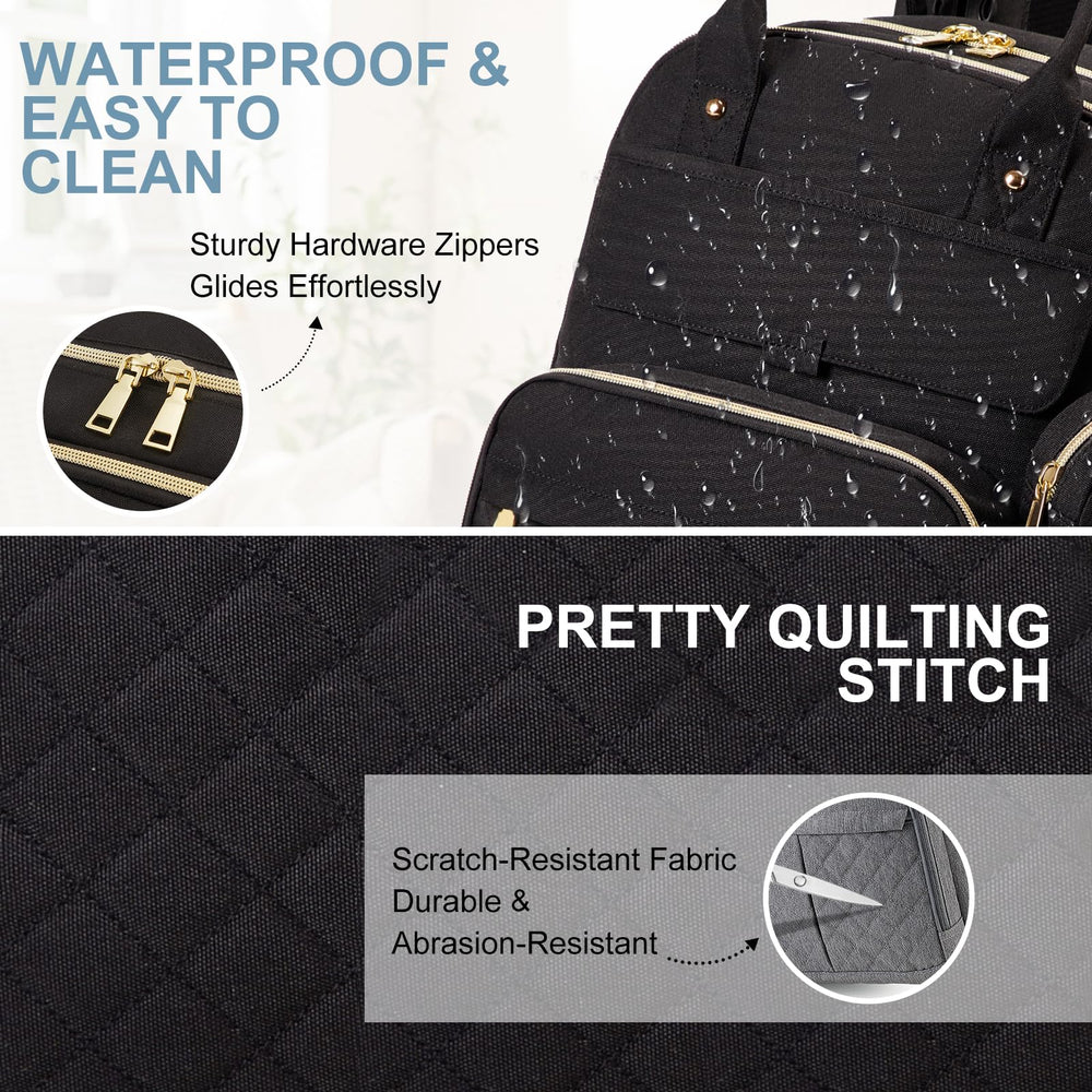 Stroller attachment feature lets you hang the MOONBABY bag during trips