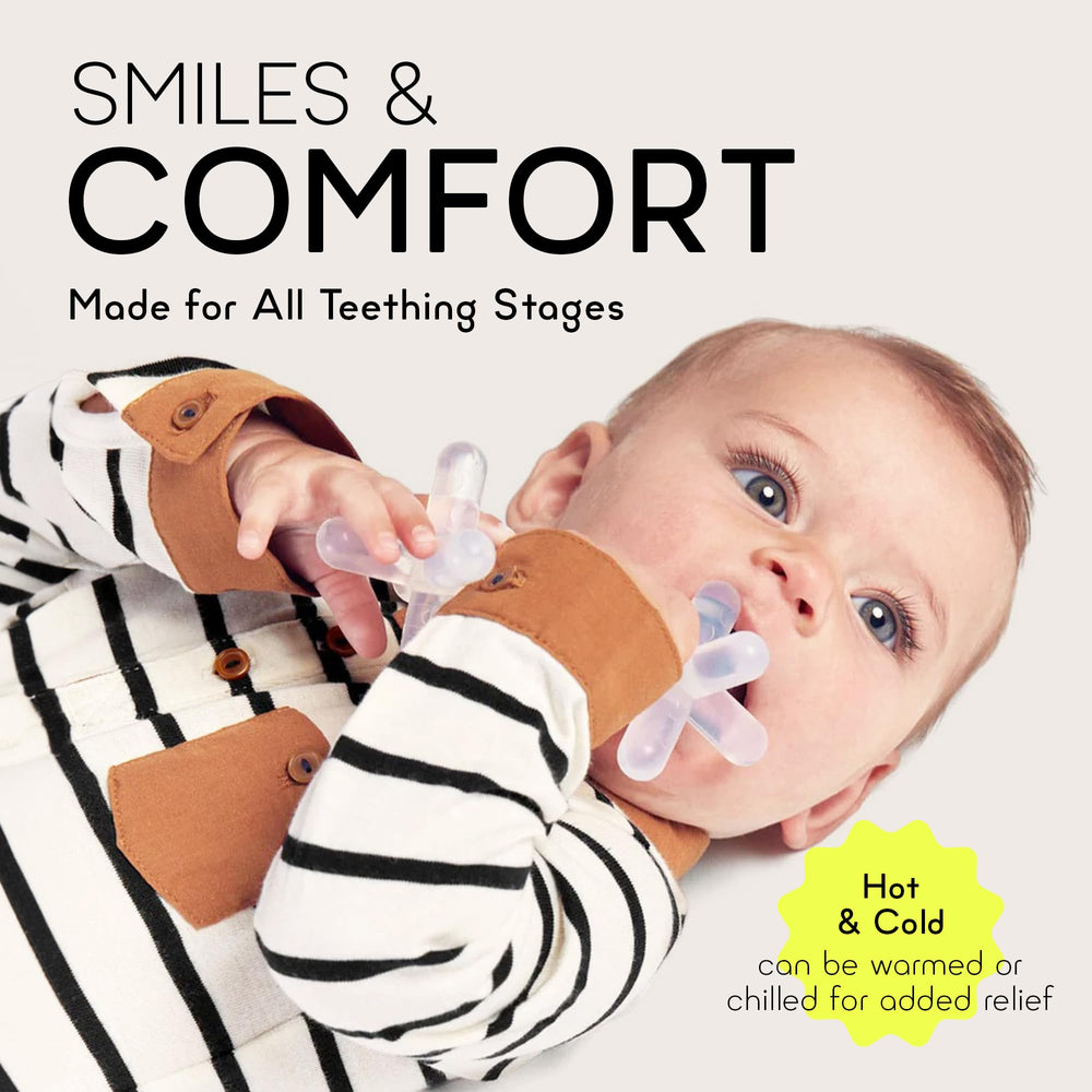 Moonjax teether doubles as a sensory-stimulating toy