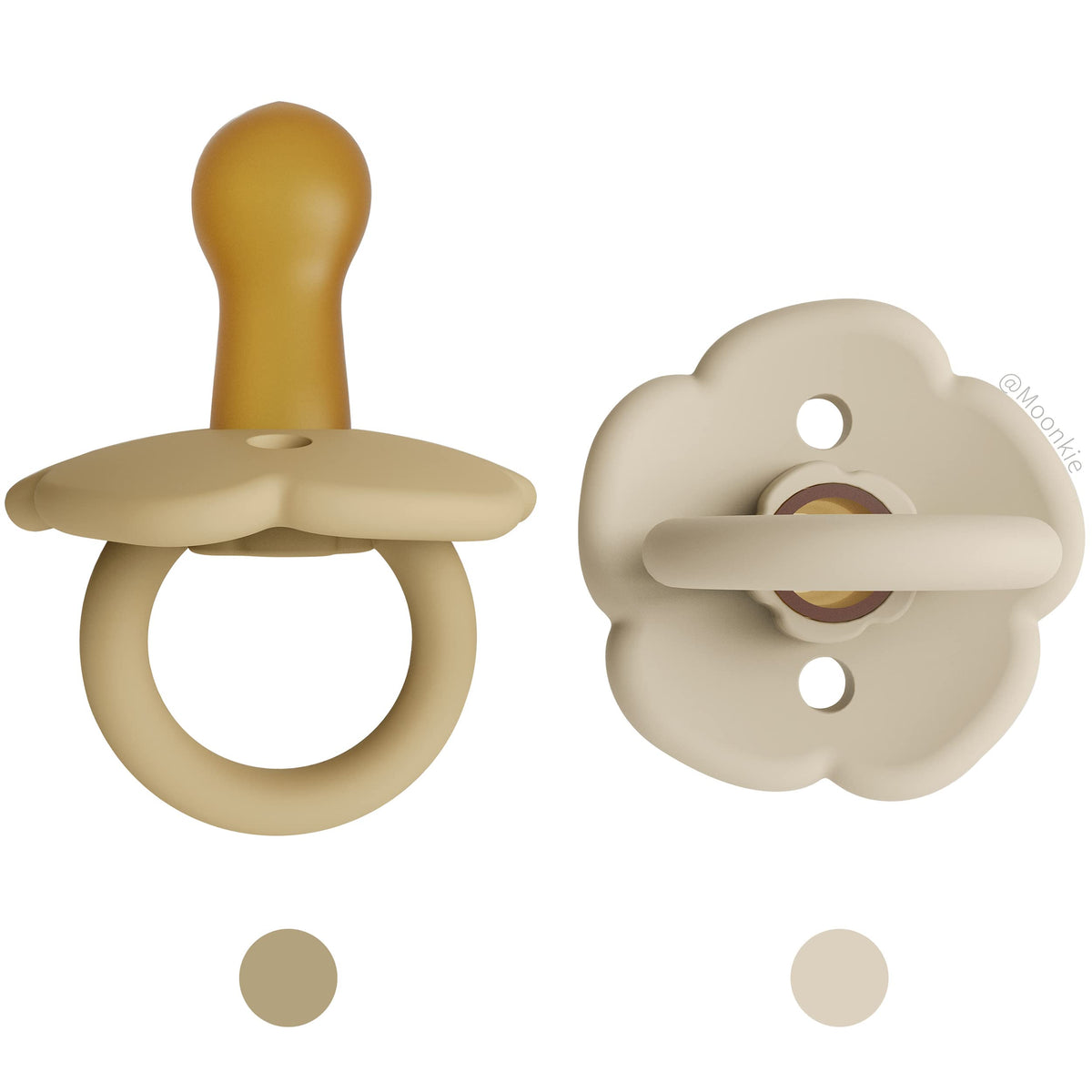 Moonkie baby pacifier one-piece design reduces choking risk and simplifies cleaning