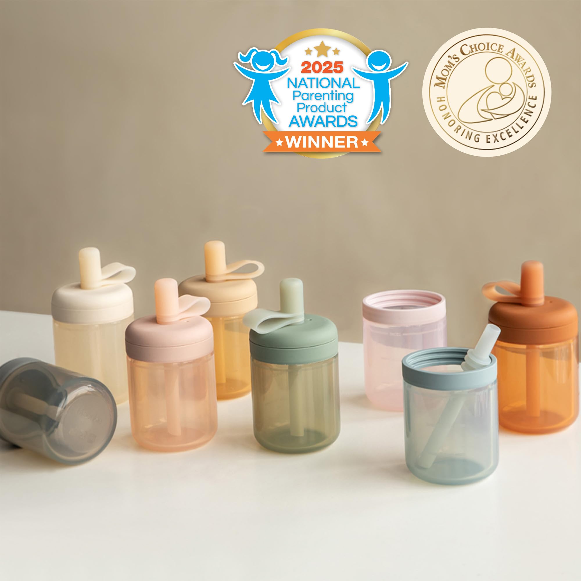 Moonkie Cup 5 oz size fits small hands during meals.