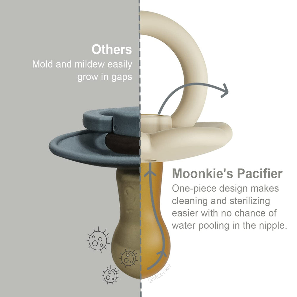 Moonkie Daisy design pacifier with flower petals for stylish comfort.