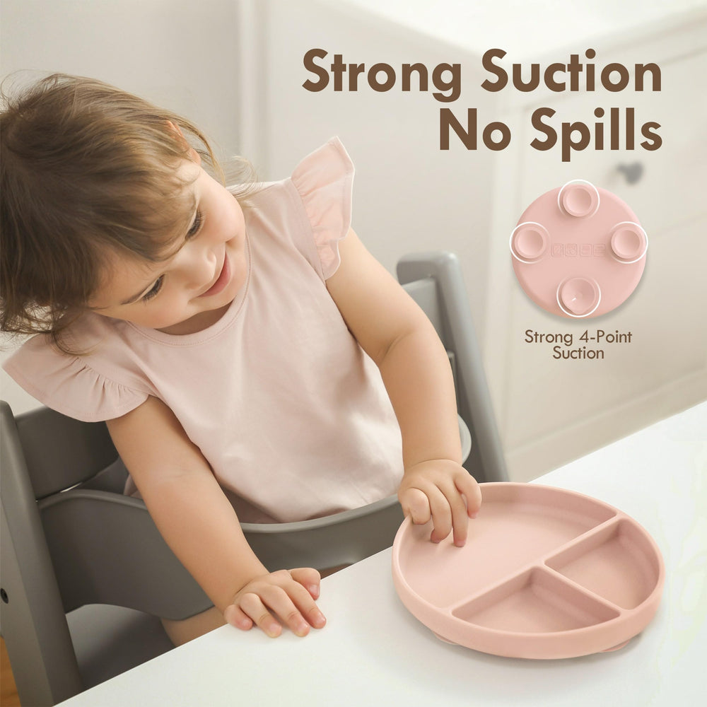 Divided layout helps separate meal components for balanced kids' bowls