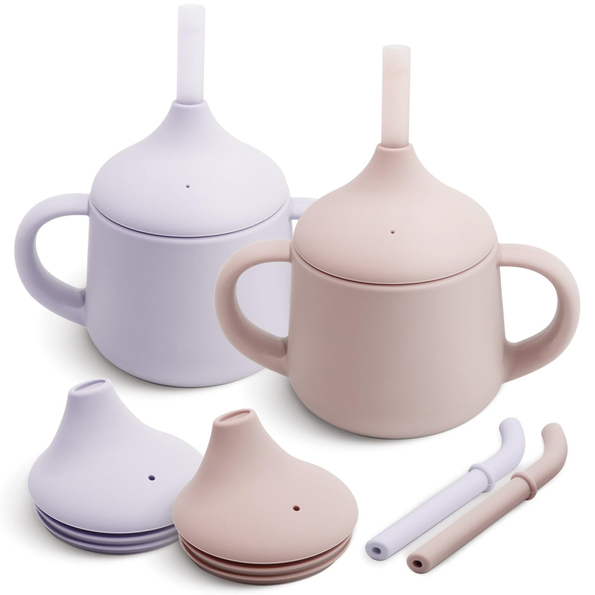Moonkie first-stage infant drinking cup for easy bottle transition and independent sipping.