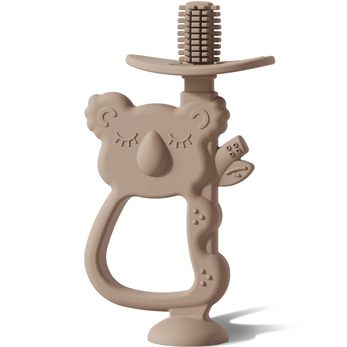 Moonkie Koala Teether in 360° brush mode for soothing gums and easy teething.