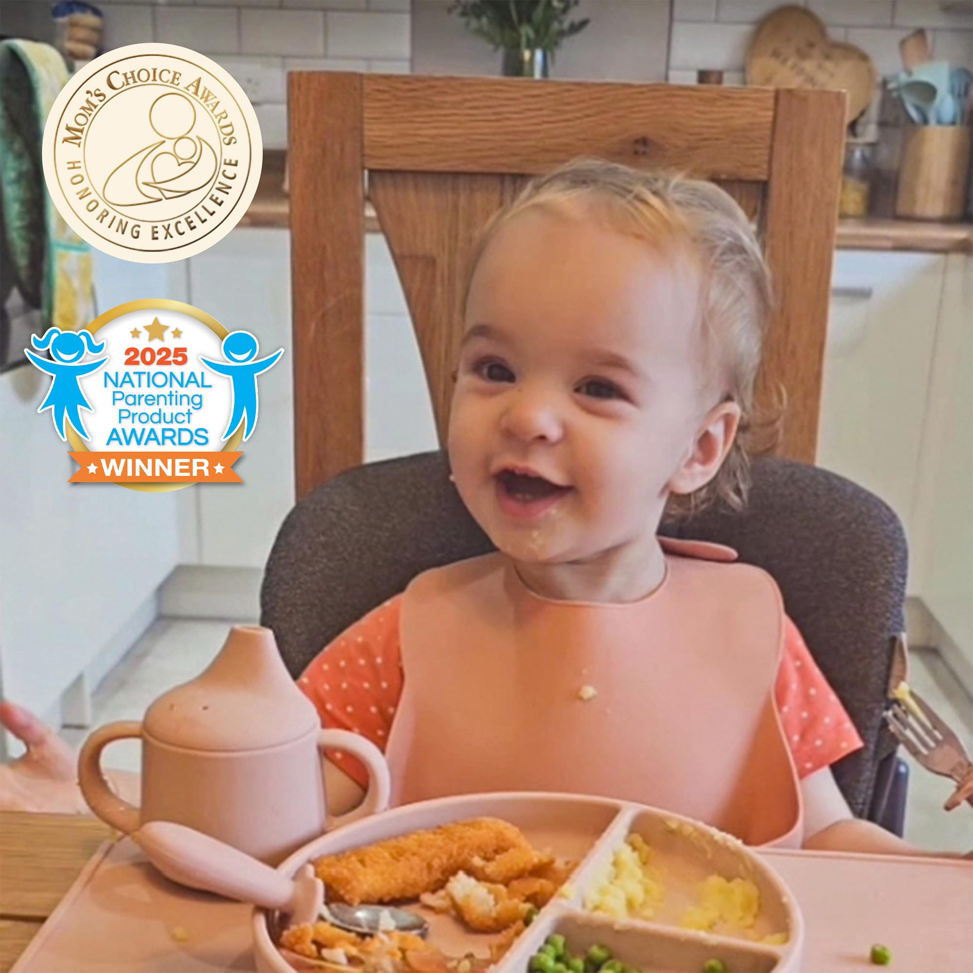 Moonkie leak-proof double-seal lid prevents spills during play