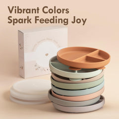 Moonkie microwave-safe silicone plate for quick warming of meals