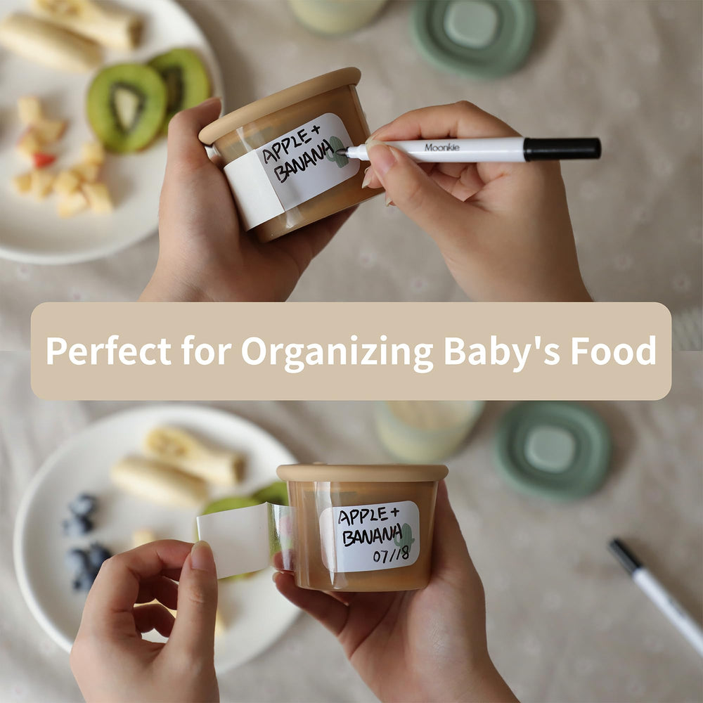 Moonkie containers are dishwasher-safe for easy cleanup after feeding.