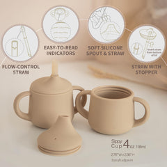 Moonkie straw cup valve ensures steady flow for safe drinking