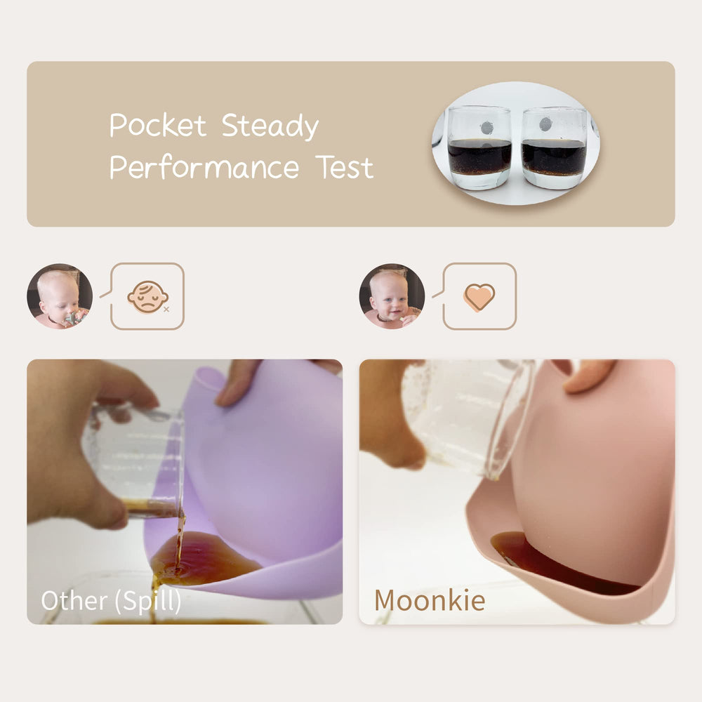 Moonkie bibs surface is waterproof and stain-resistant for easy cleaning.