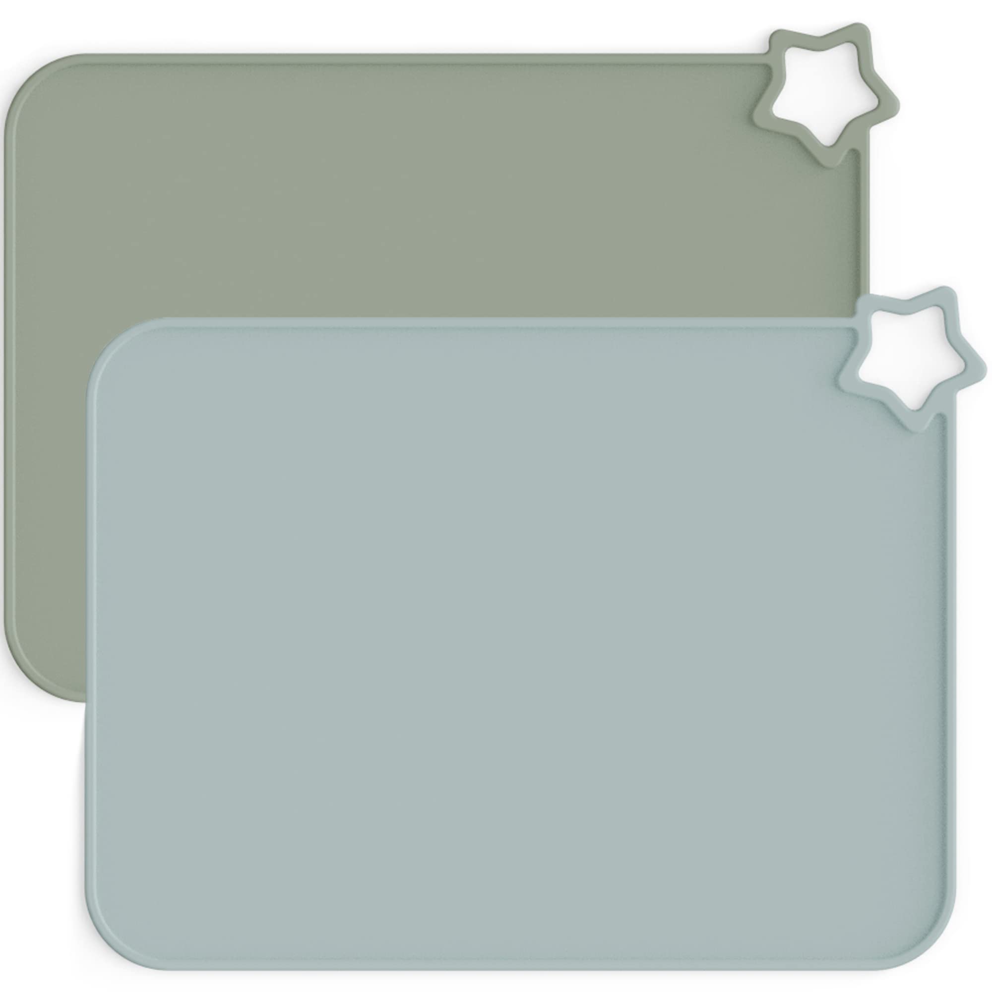 Moonkie placemat with raised edge keeps spills contained during meals