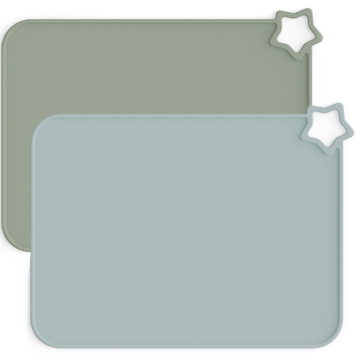 Moonkie placemat with raised edge keeps spills contained during meals
