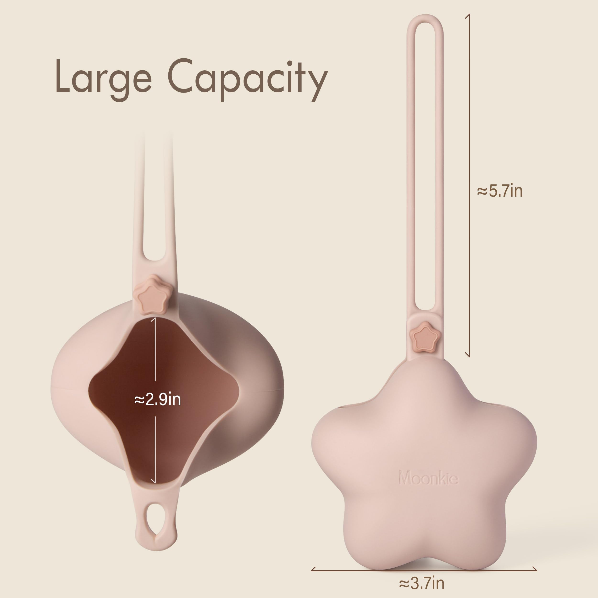 Moonkie soft-silicone design feels gentle on little skin.