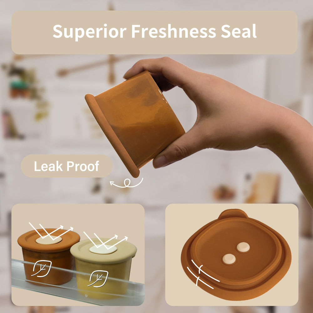 Moonkie steam vent lid for safe microwave reheating with minimal splatter.
