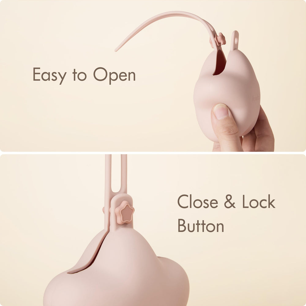 Moonkie case is top-rack dishwasher cleanable for busy parents.
