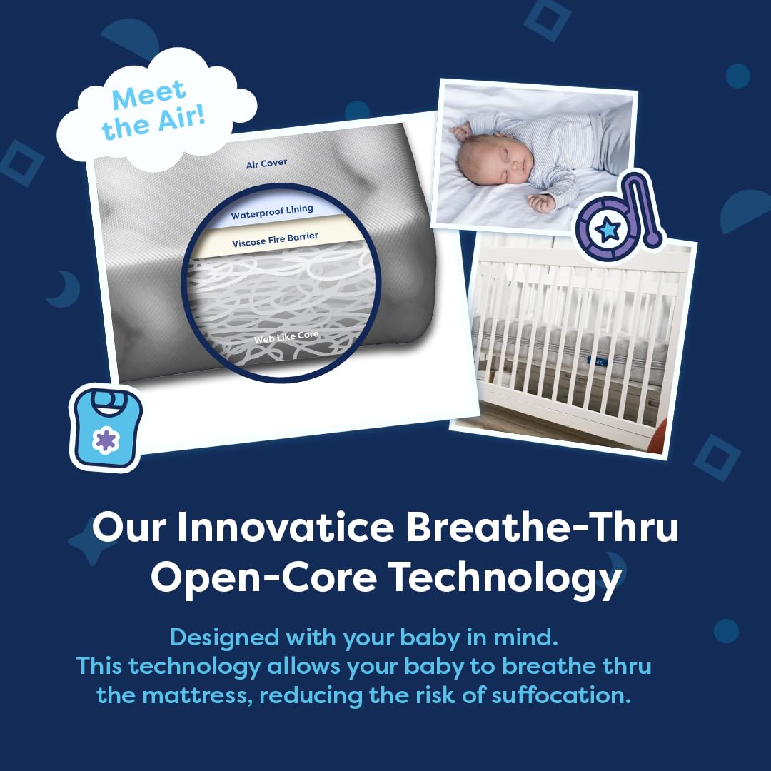 Moonlight Slumber Air Crib Mattress made in the USA for trusted craftsmanship.
