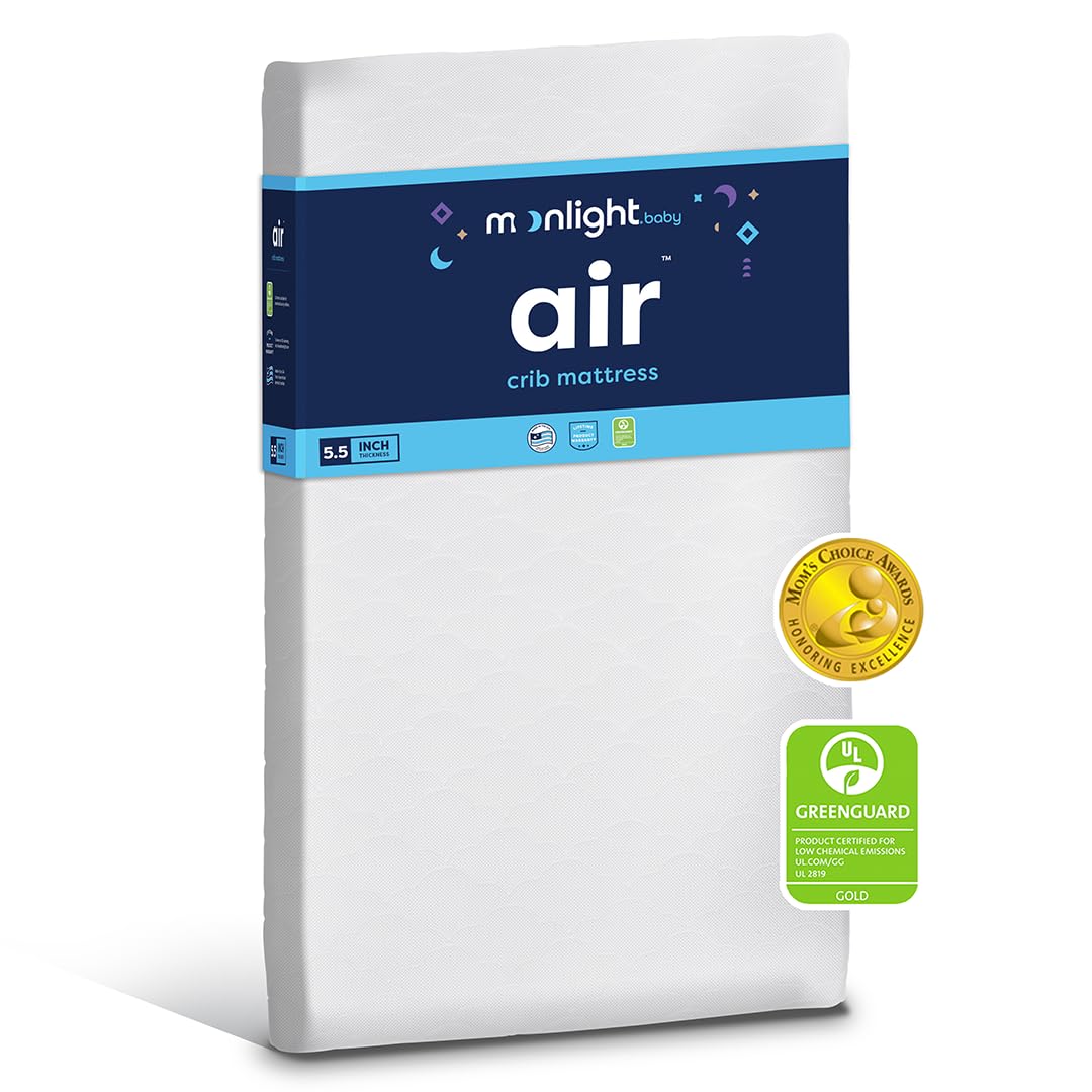 Moonlight Slumber Air Crib Mattress with open-core design for breathable sleep.