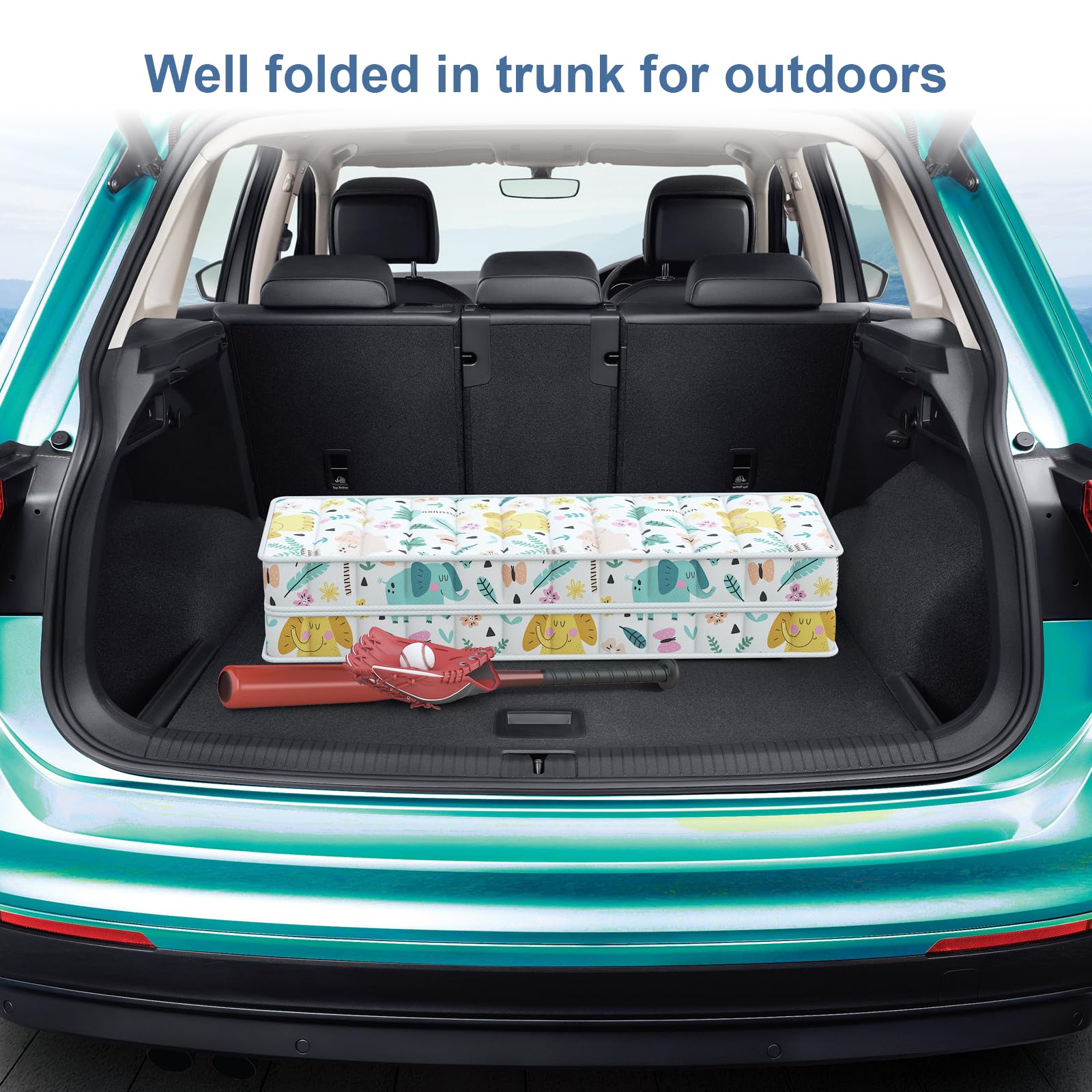 Moonlightfamily quilted knitted cover adds softness and easy care.