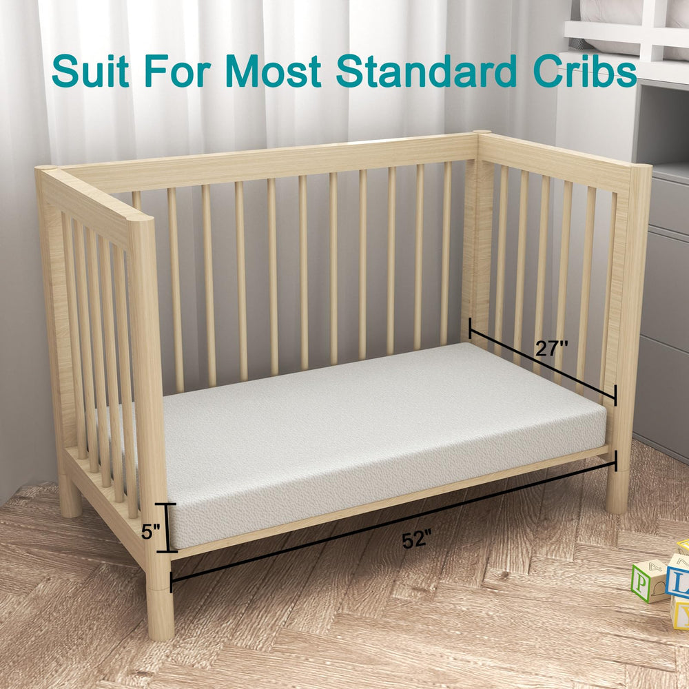 Moonlightfamily toddler mattress CertiPUR-US certified foam ensures safe, durable comfort.