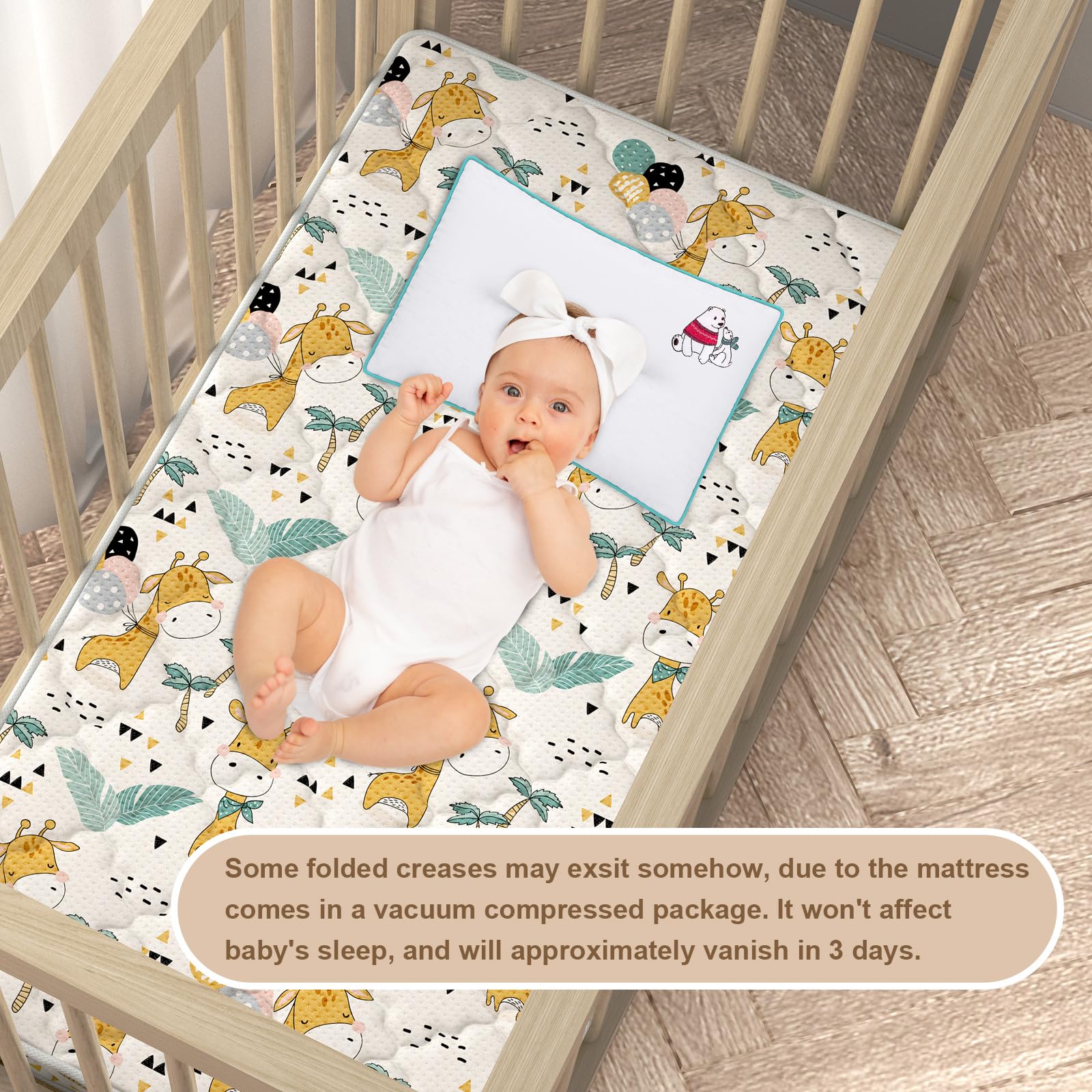 Moonlightfamily mattress in a nursery scene supports safe, cozy sleep.