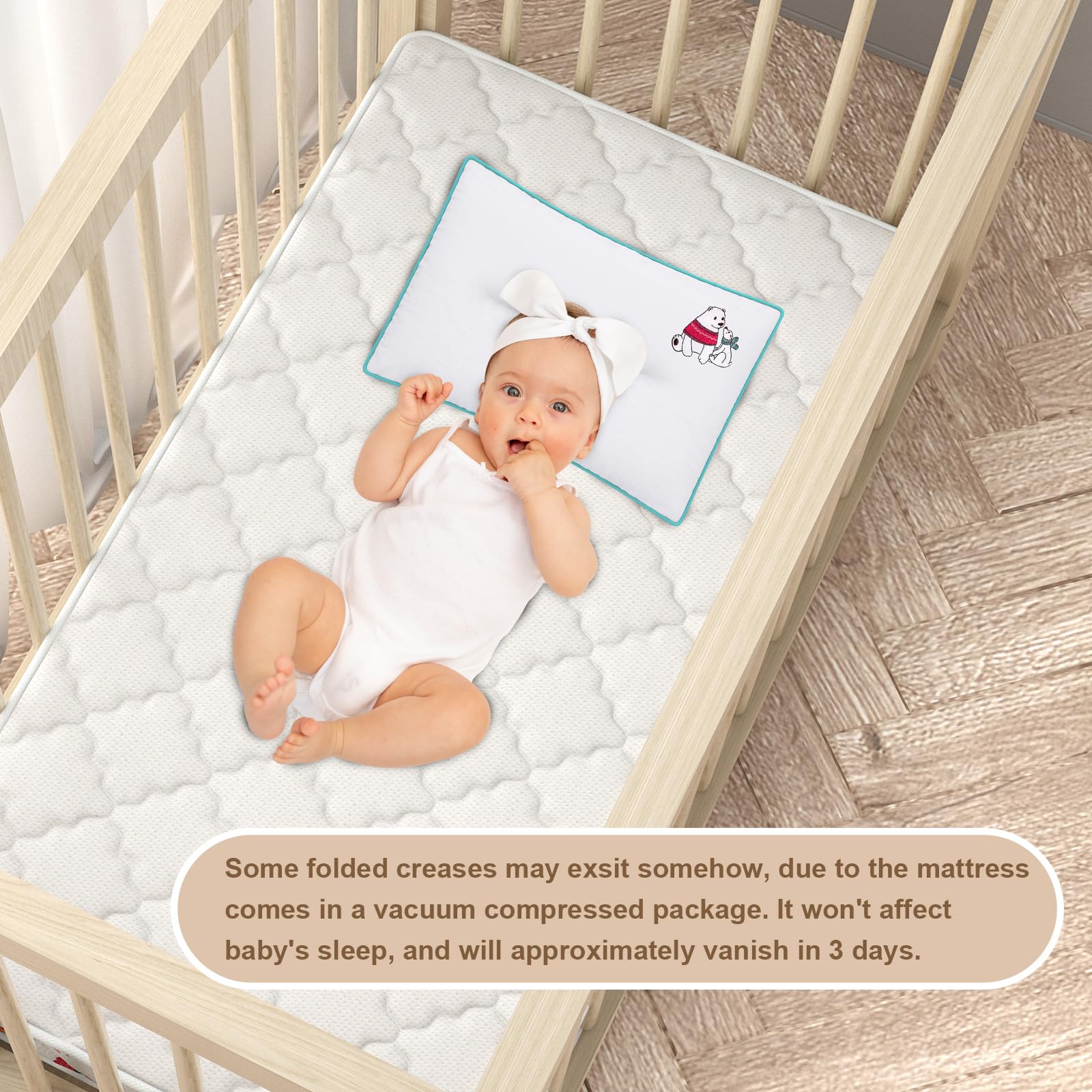 Moonlightfamily pure white cover offers a clean nursery look.