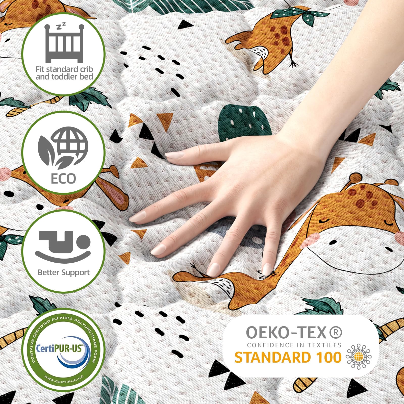 Moonlightfamily quilted knitted cover texture detail offers softness.