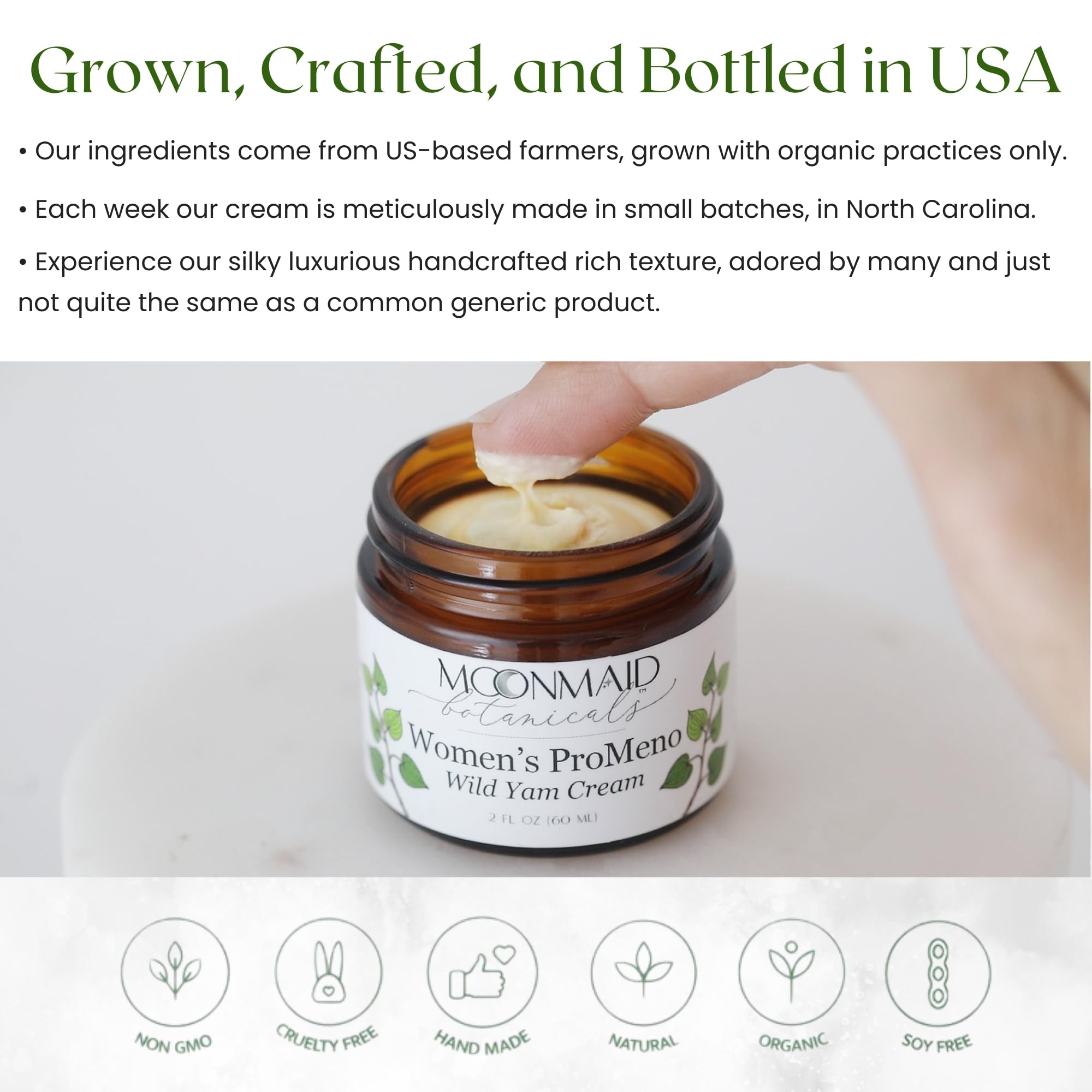 MoonMaid ProMeno applying cream on skin during daily skincare routine