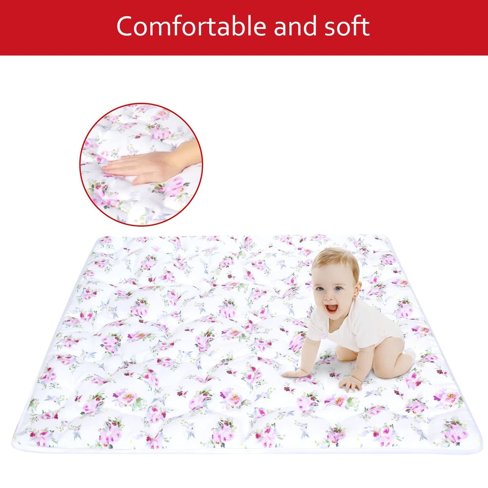 Moonsea 50x50 mat back uses anti-slip backing for safe play