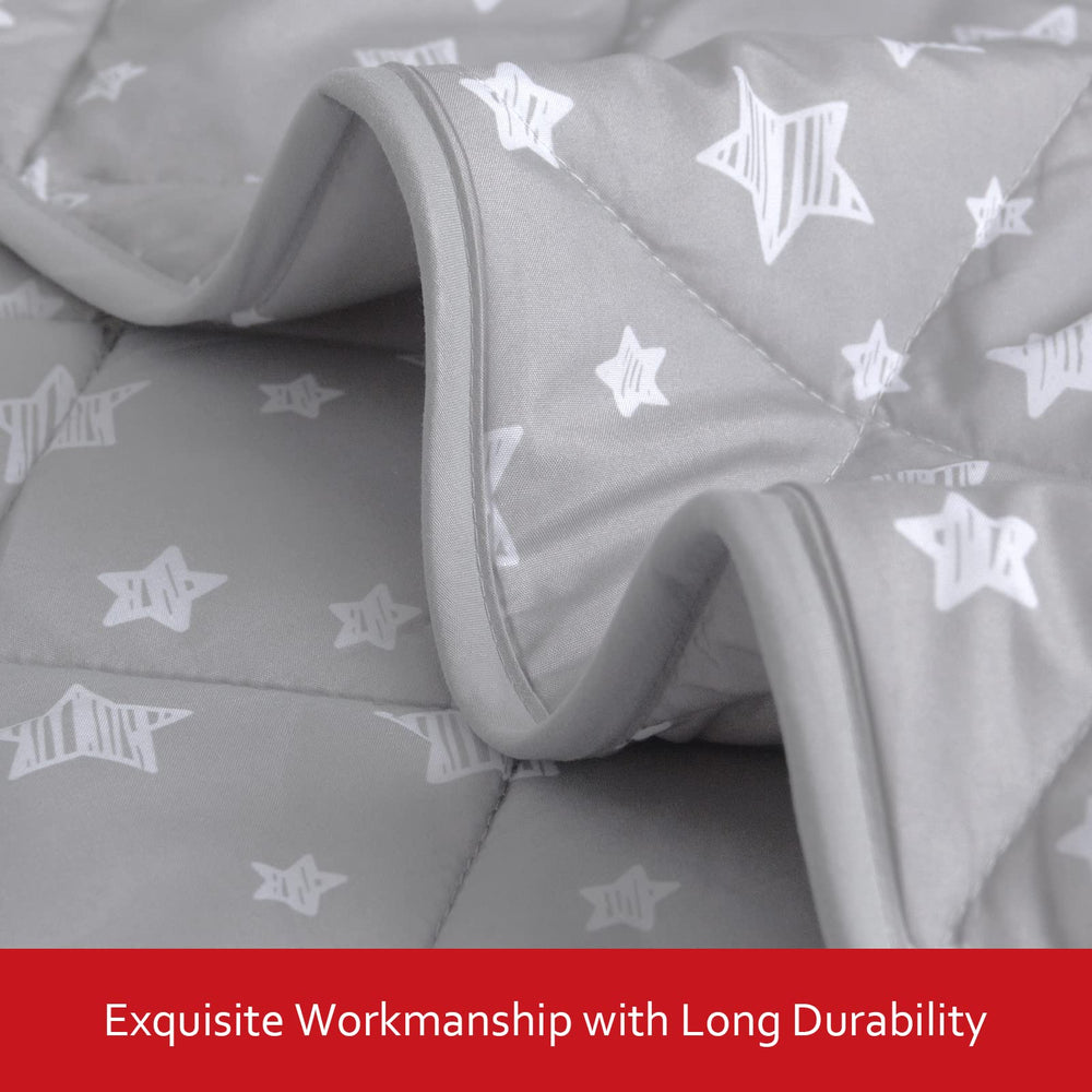 Moonsea Baby Blanket two-pack shown on bed for convenient pair use.