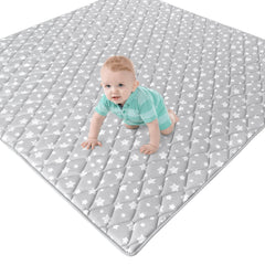 Moonsea baby play mat 50x50 foldable design for easy transport.