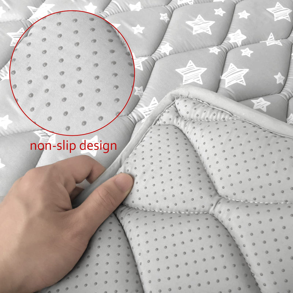 Moonsea foldable single-piece mat stores flat after use.