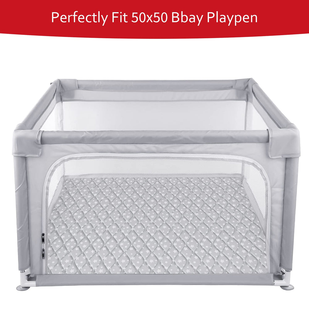 Moonsea 50x50 mat uses soft sponge for crawling comfort.