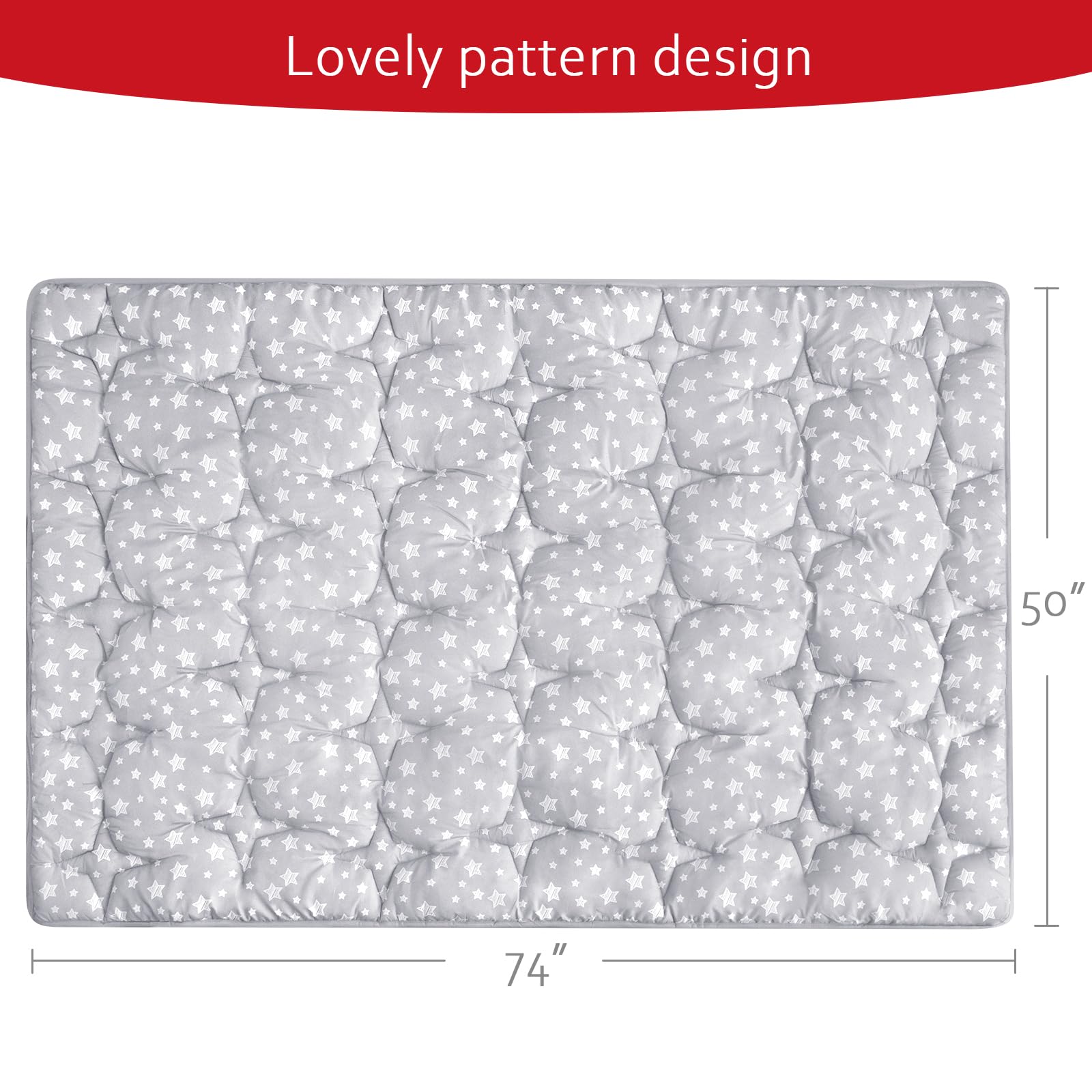 Moonsea non-slip back keeps mat secure during active play