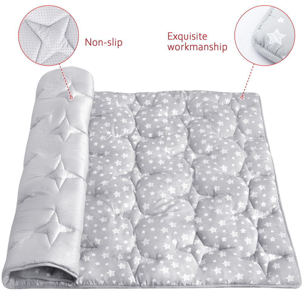 Moonsea mat with thick soft padding for comfortable crawling and play