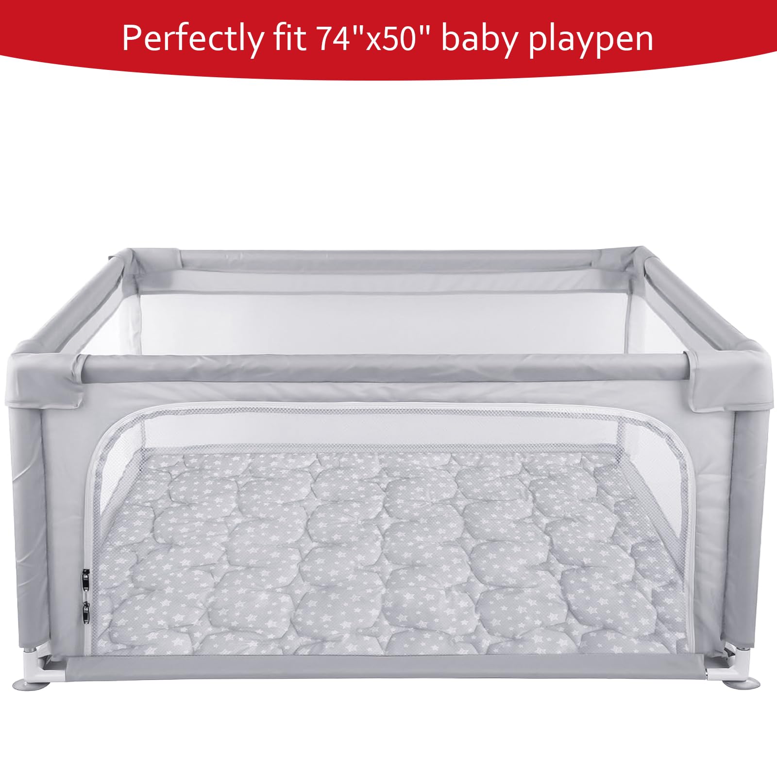 Moonsea star-pattern grey surface fosters calm, focused playtime