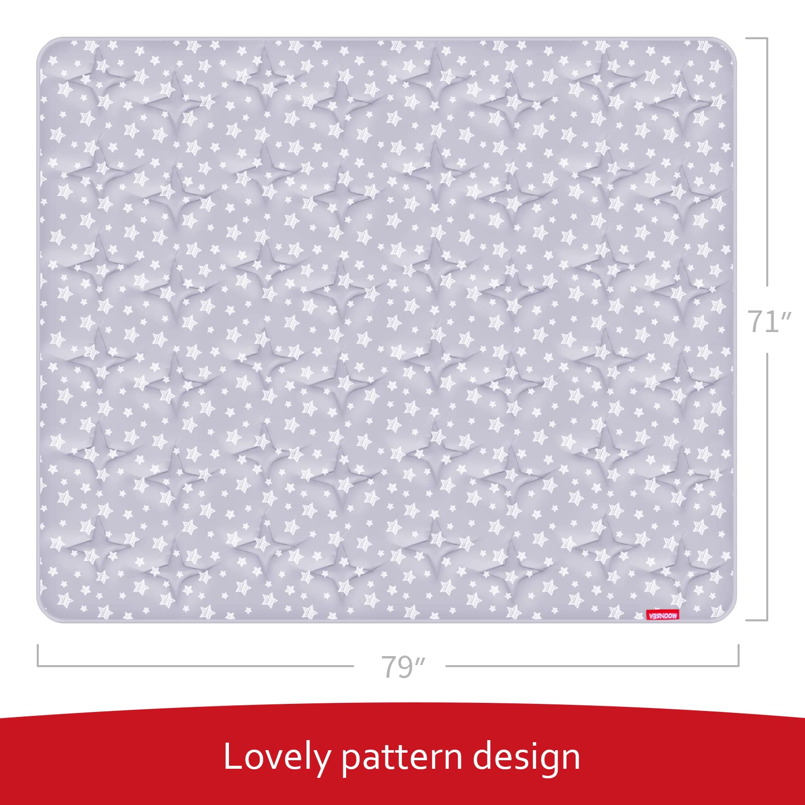 Moonsea play mat folded flat for compact storage and travel