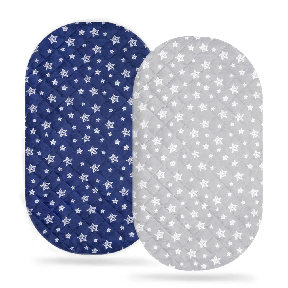 Moonsea bassinet mattress pad cover 33x17-rectangle provides snug fit and quick changes.